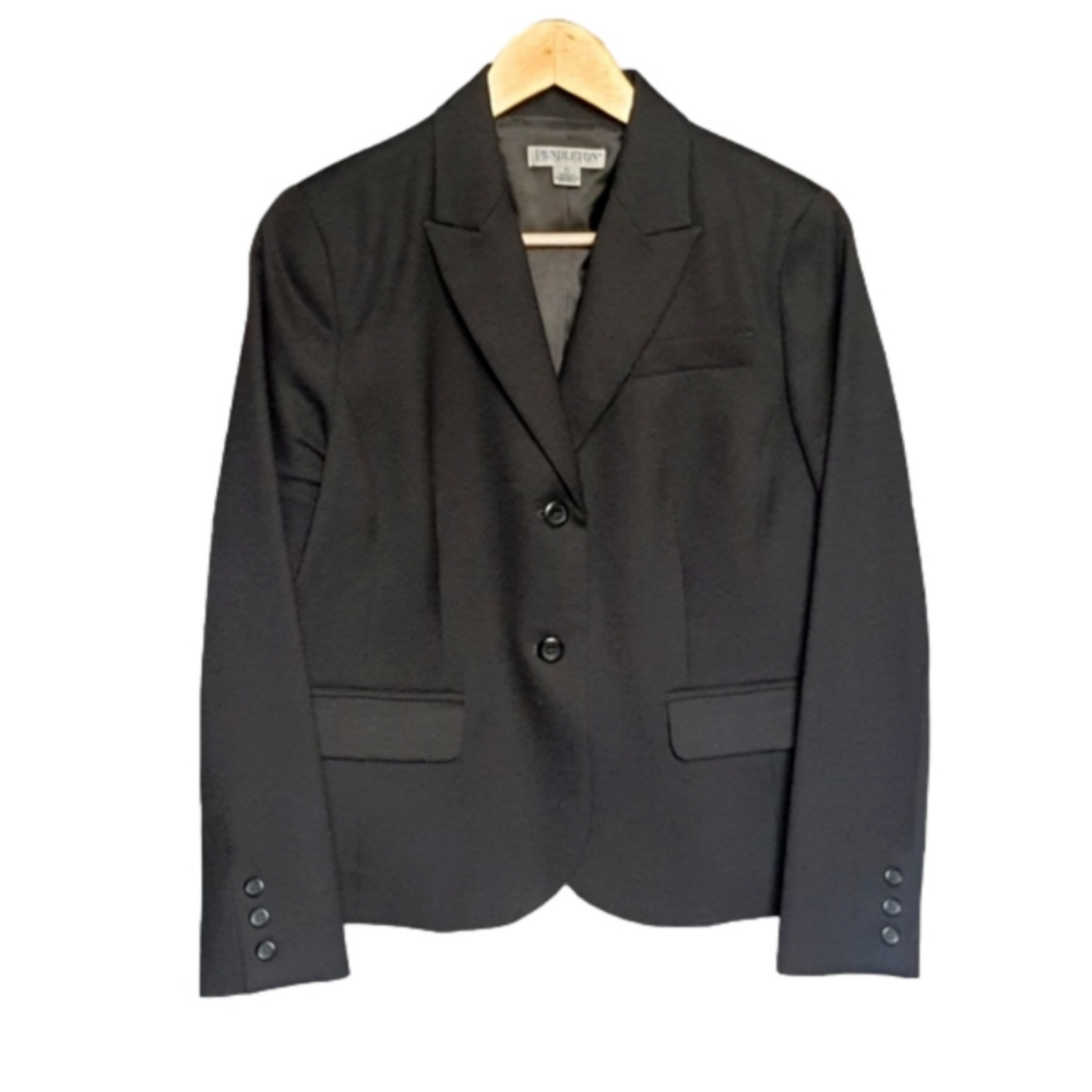 PENDLETON Business / Casual Womens Blazer Jacket Black Size 10 Petite